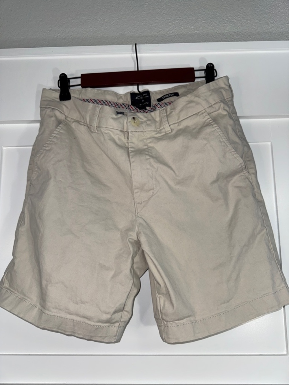 Ben Sherman Beige Flat Front Chino Shorts size 32
